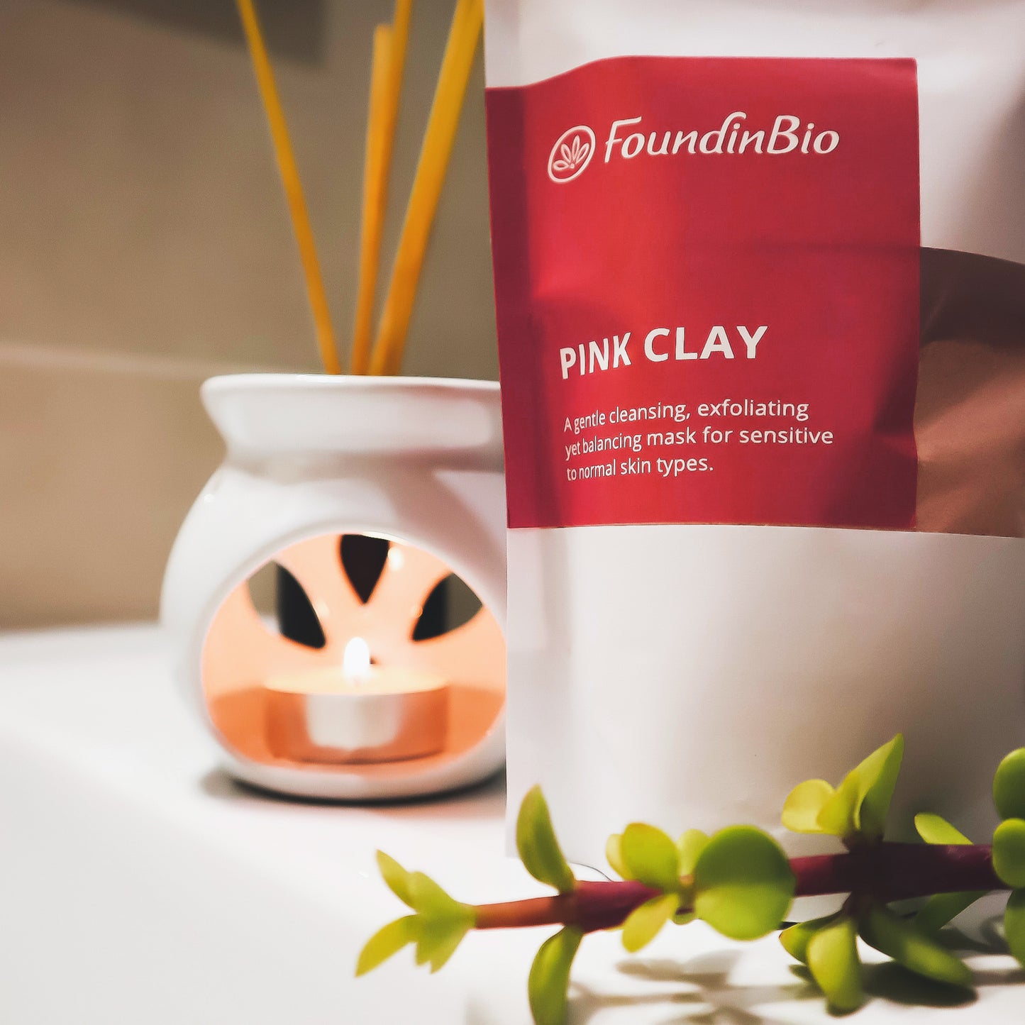 Vegan face mask - pink clay