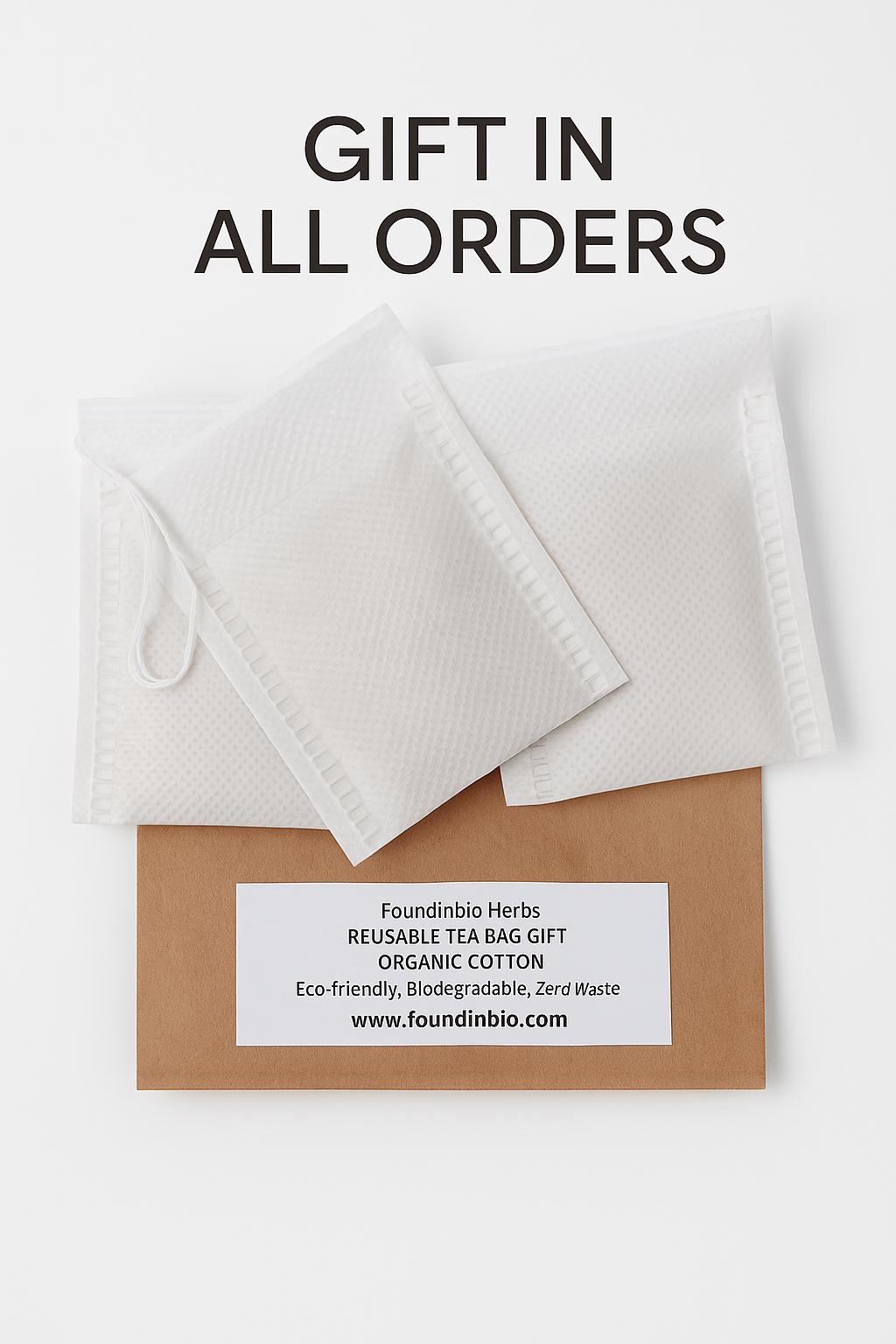 Reusable teabag gift organic cotton